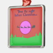 De nacht voor Kerstmis Metalen Ornament (Links)
