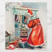 De nacht voor Kerstmis Wijn Etiket (Enkel label)