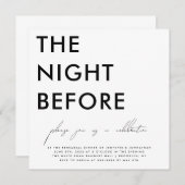 De nacht voor Mod Rehearsal Dinner Uitnodiging (Voorkant / Achterkant)