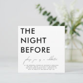 De nacht voor Mod Rehearsal Dinner Uitnodiging (Staand voorkant)