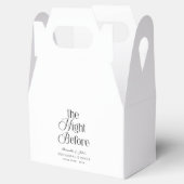 De Nacht Voor Modern Elegant Proefdinermenu Bedankdoosjes (Geopend)