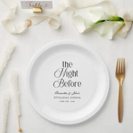 De Nacht Voor Modern Elegant Proefdinermenu Papieren Bordje