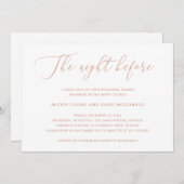 De nacht voor Roos Gold Moderne repetitie Kaart (Voorkant / Achterkant)