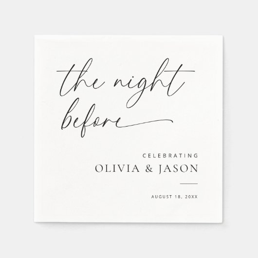 De nacht voor servetten, repetitie diner servetten (Voorkant)