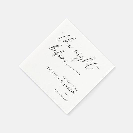 De nacht voor servetten, repetitie diner servetten (Hoek)