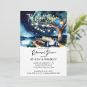 De nacht voor string van lichten waterverf kaart (Staand voorkant)