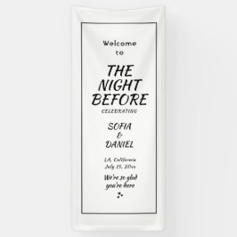 De Nacht Voor Trouwfeest, Oefenavond Huwelijk B Spandoek