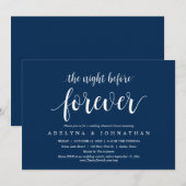 De nacht voor voor eeuwig, de repetitie van de bru kaart (Voorkant / Achterkant)