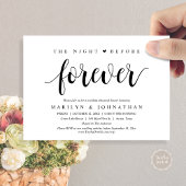 De nacht voor voor eeuwig, de repetitie van de bru kaart