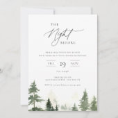 De nacht voor wilde bos dennenbomen kaart (Voorkant)