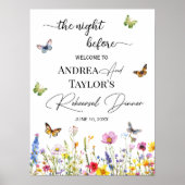 De nacht voor Wildflowers Wedding Welkom Poster (Voorkant)