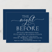 De Nacht Vooraf, Modern Bruiloftsoproer Dinner  Kaart (Voorkant / Achterkant)