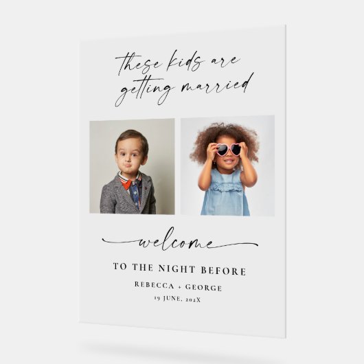 De nacht voordat de Kinder trouwden Acryl Bord (Hoek)