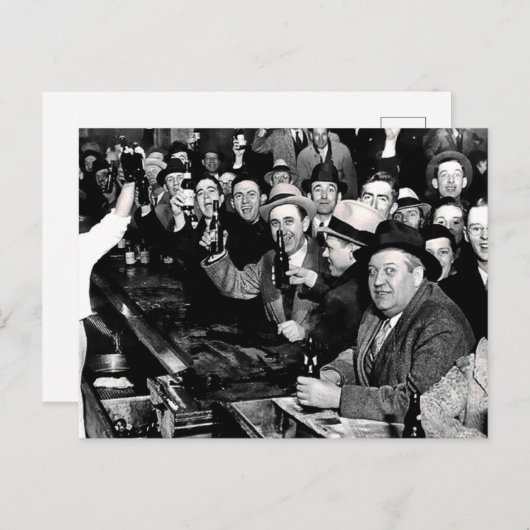 De nacht waarop het verbod is afgelopen briefkaart (Voorkant / Achterkant)