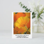 De nacht zal eindigen, Victor Hugo citeert Poppies Briefkaart (Staand voorkant)
