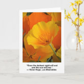 De nacht zal eindigen, Victor Hugo citeert Poppies Kaart (Gele Bloem)