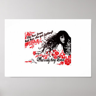 de nachtegale en het roos poster