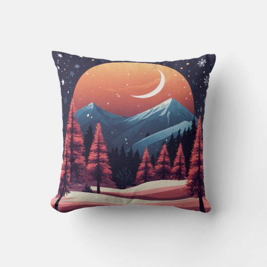 De nachtelijke charme van de winter kussen (Voorkant)