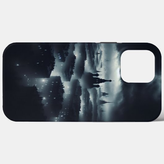 De nachtelijke duisternis van de stad Case-Mate iPhone case (Achterkant (horizontaal))