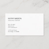 De Nachtelijke Hemel | Sterren Visitekaartje (Achterkant)