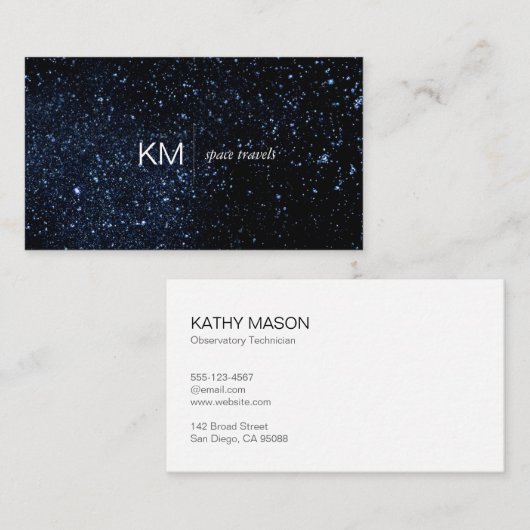 De Nachtelijke Hemel | Sterren Visitekaartje (Voorkant / Achterkant)