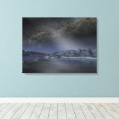 De nachtelijke hemel van een hypothetische buitena canvas afdruk (Insitu (Houten vloer))