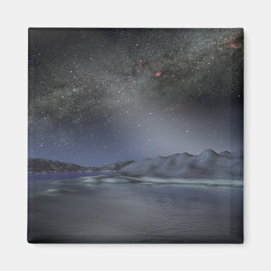 De nachtelijke hemel van een hypothetische buitena magneet (Voorkant)