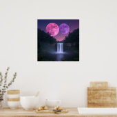 De nachtelijke manen poster (Keuken)