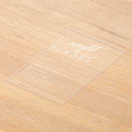 De nachtelijke repetitie acryl uitnodigingen (Laagn)