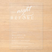 De nachtelijke repetitie acryl uitnodigingen (Voorkant)