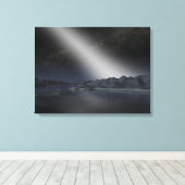 De nachthemel van een hypothetische buitenaardse p canvas afdruk (Insitu (Houten vloer))
