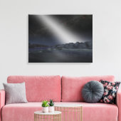 De nachthemel van een hypothetische buitenaardse p canvas afdruk (Insitu (Woonkamer))