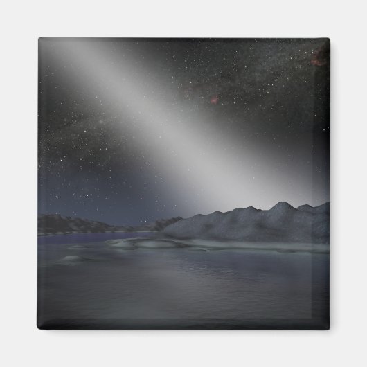 De nachthemel van een hypothetische buitenaardse p magneet (Voorkant)