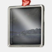 De nachthemel van een hypothetische buitenaardse p metalen ornament (Links)