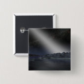 De nachthemel van een hypothetische buitenaardse p vierkante button 5,1 cm (Voorkant /achterkant)