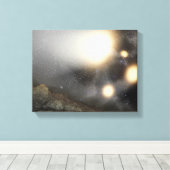 De nachthemel zoals gezien vanuit een hypothetisch canvas afdruk (Insitu (Houten vloer))