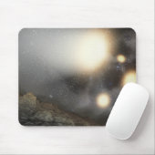 De nachthemel zoals gezien vanuit een hypothetisch muismat (Met muis)