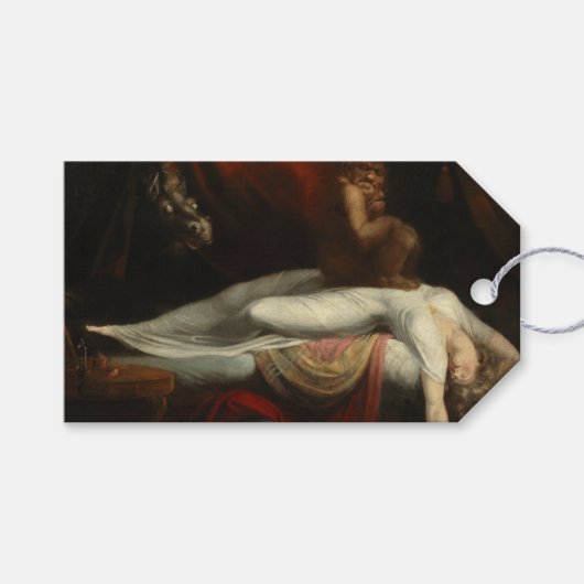 De nachtmerrie (door Henry Fuseli) Cadeaulabel (Voorkant (Horizontaal))