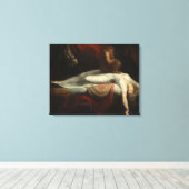 De nachtmerrie (door Henry Fuseli) Canvas Afdruk (Insitu (Houten vloer))