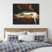 De nachtmerrie (door Henry Fuseli) Canvas Afdruk (Insitu (Slaapkamer))
