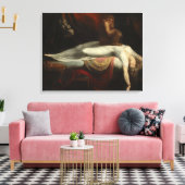 De nachtmerrie (door Henry Fuseli) Canvas Afdruk (Insitu (Woonkamer))