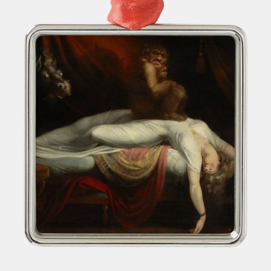 De nachtmerrie (door Henry Fuseli) Metalen Ornament (Voorkant)