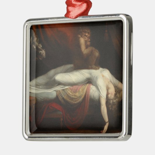De nachtmerrie (door Henry Fuseli) Metalen Ornament (Links)