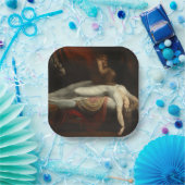 De nachtmerrie (door Henry Fuseli) Papieren Bordje (Feest)