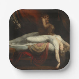 De nachtmerrie (door Henry Fuseli) Papieren Bordje