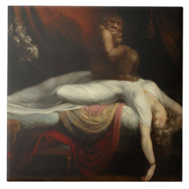 De nachtmerrie (door Henry Fuseli) Tegeltje