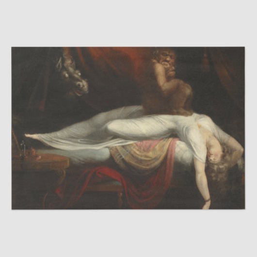 De nachtmerrie (door Henry Fuseli) Tissuepapier (Voorkant)