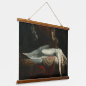 De Nachtmerrie Henry Fuseli Schilderij Hangend Wandkleed (Gebogen)