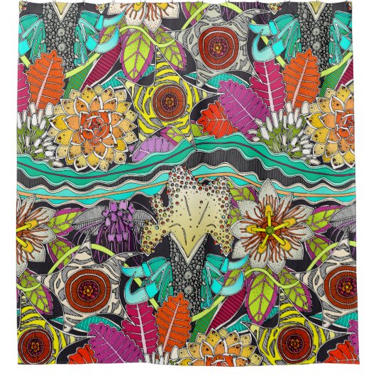 de nachtschaduw van de tuin douchegordijn (Voorkant)