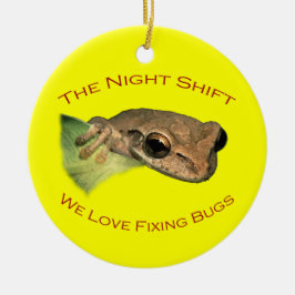 De nachtverschuiving keramisch ornament